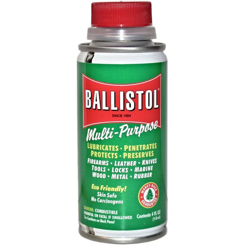 Ballistol 4 ounce liquid can, model BO120045, green, no firearm