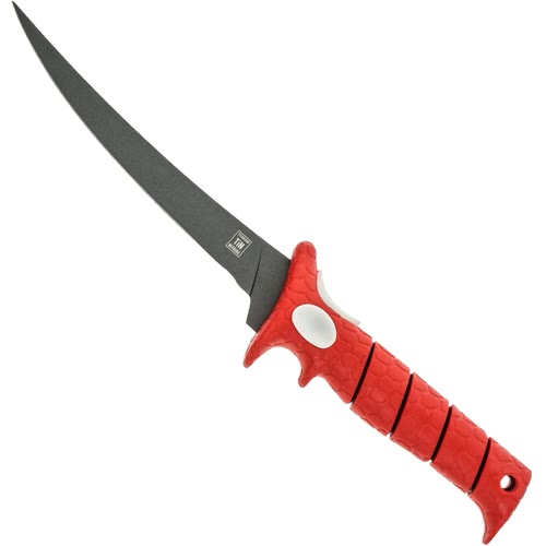 Bubba 7 inch tapered flex fillet knife, model BB1-7F, red and gray