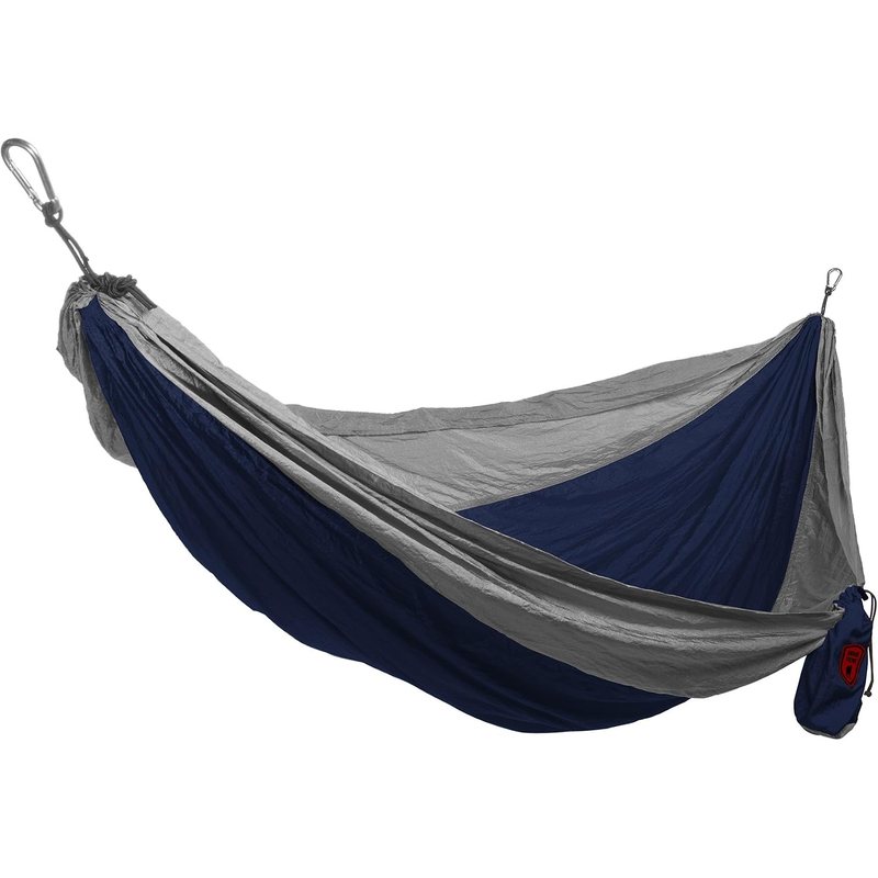 Grand Trunk double parachute hammock, Navy and Silver, model ADH-03