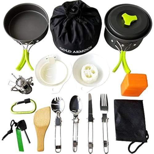 Gold Armour Camping Cookware Mess Kit
