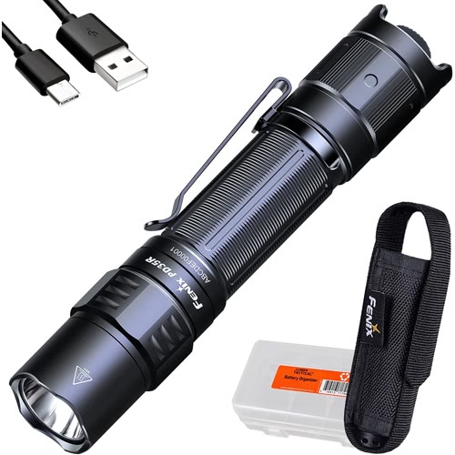 Fenix PD35R+ORG flashlight bundle with holster and USB-C cable