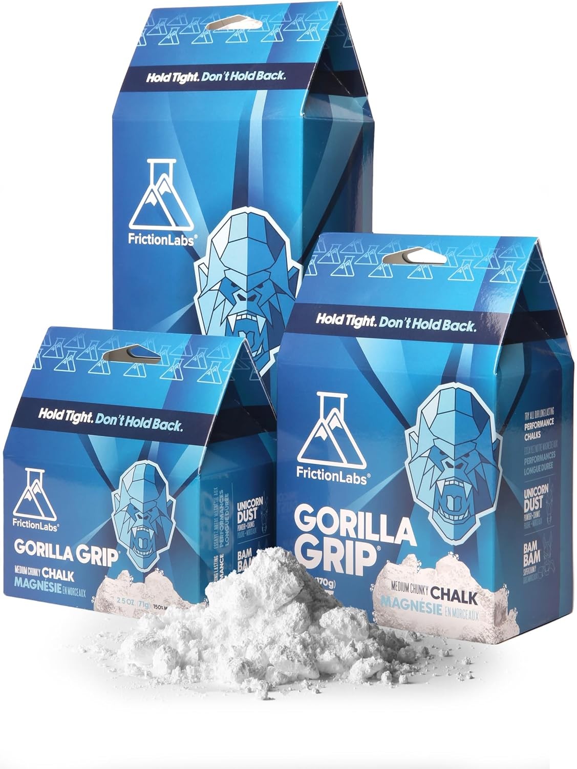 Friction Labs Gorilla Grip chunky climbing chalk, 2.5 ounce