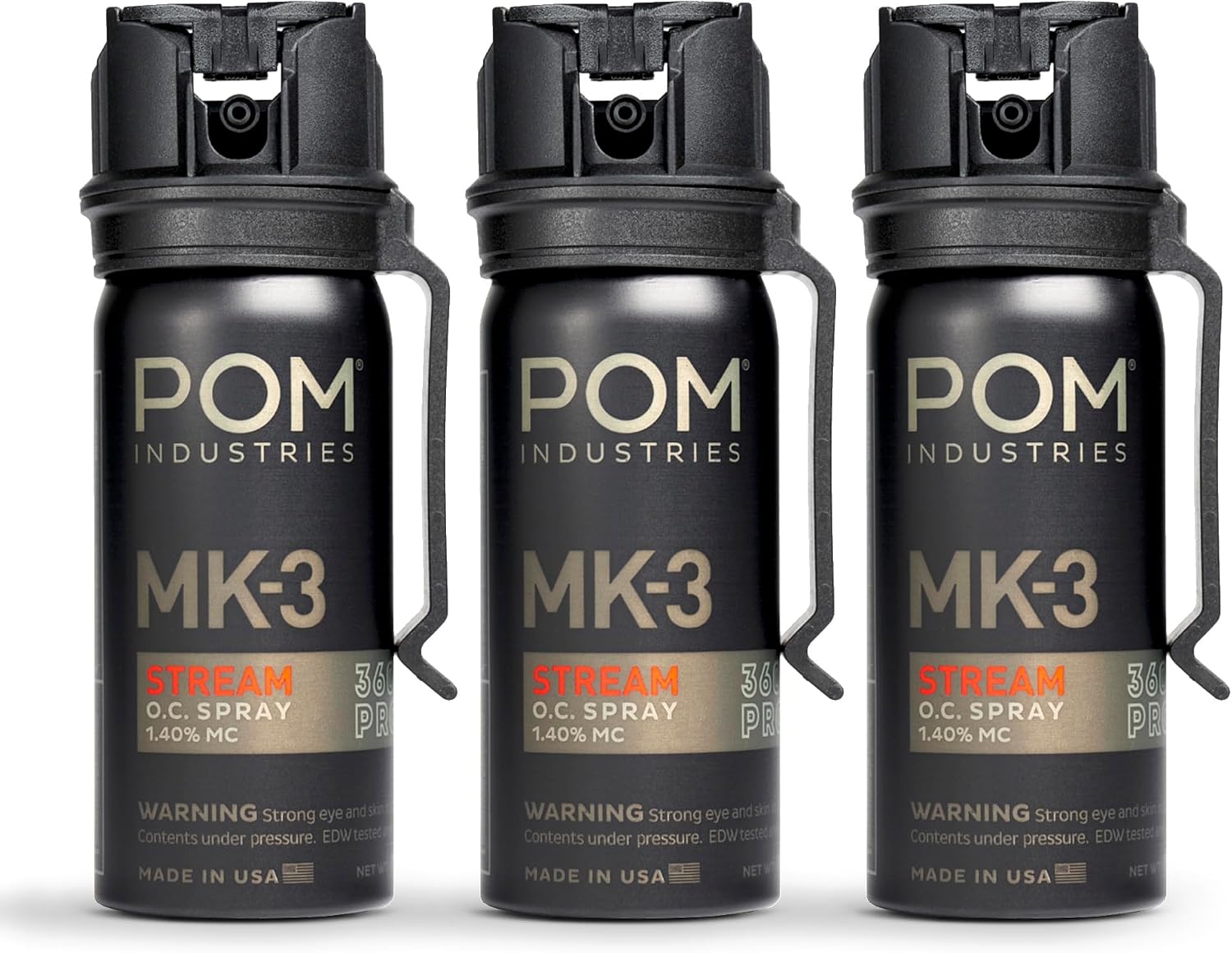 POM MK3 Pepper Spray, Belt Clip Model