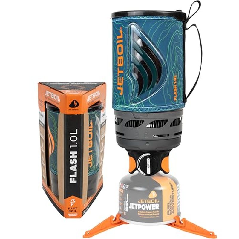 Jetboil Flash 1.0 liter stove in Ocean Topo, model FLOT3