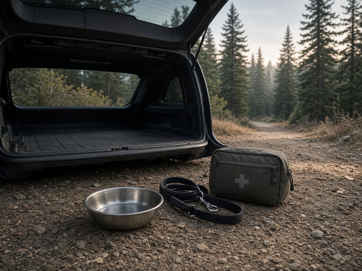 A crate that latches and water you can reach. A closed car is not a kennel.