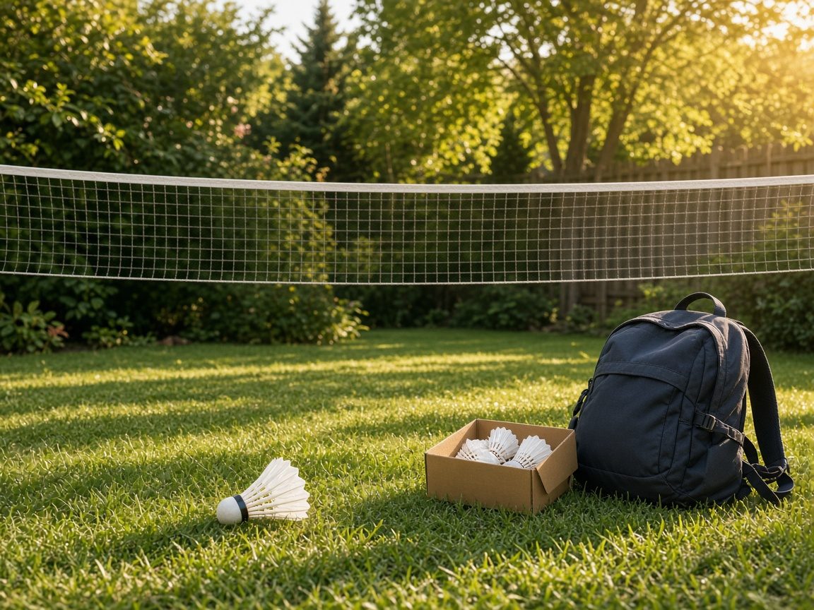 A backyard net, a bird in the air, kids already arguing the score. That is the hour.