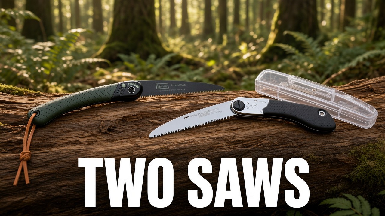 Bahco Laplander folding saw, model 396-LAP, next to a Silky PocketBoy