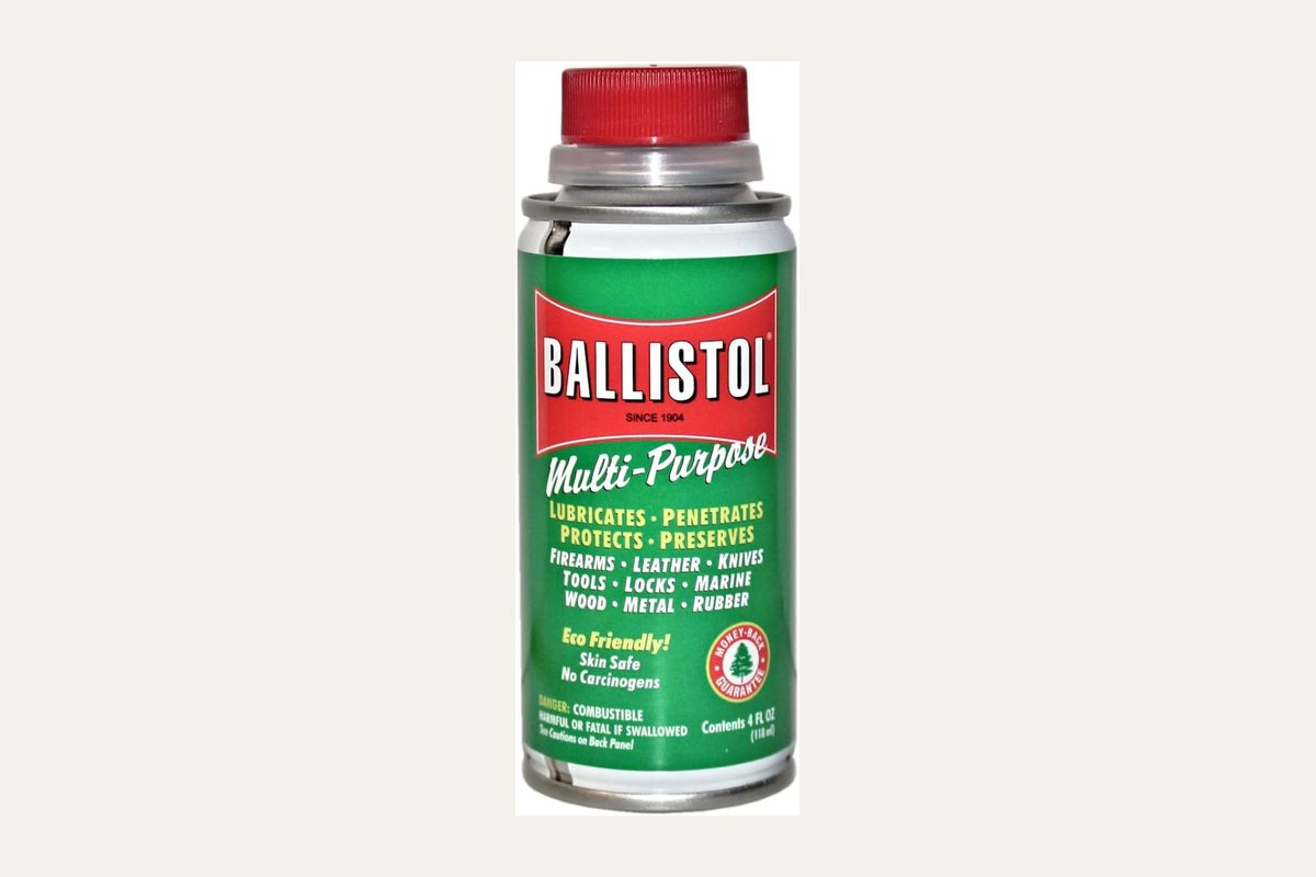 Ballistol 4 ounce liquid can, model BO120045, green, no firearm