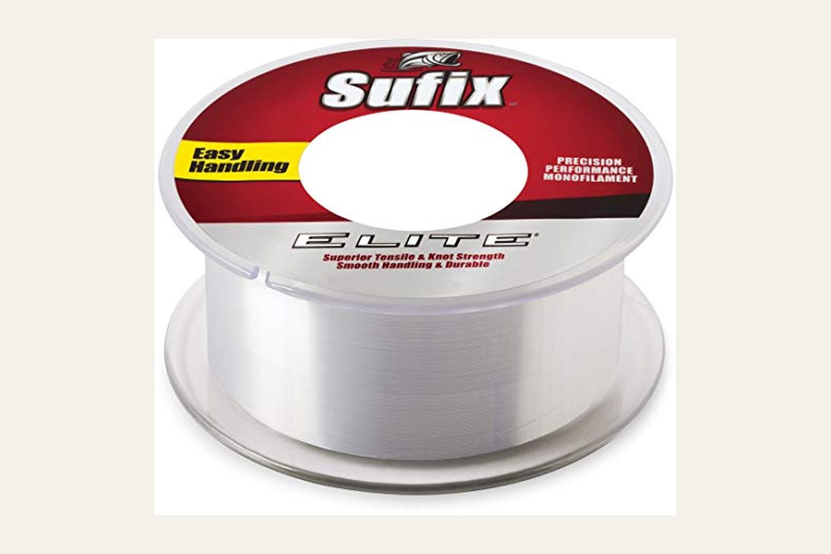 Sufix Elite 10 lb monofilament spool, model 661-110.