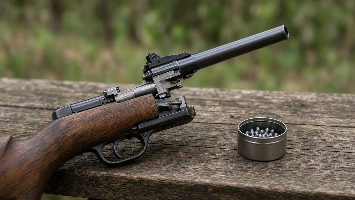 The open breech is the review. A 1200 fps sticker is the ad.