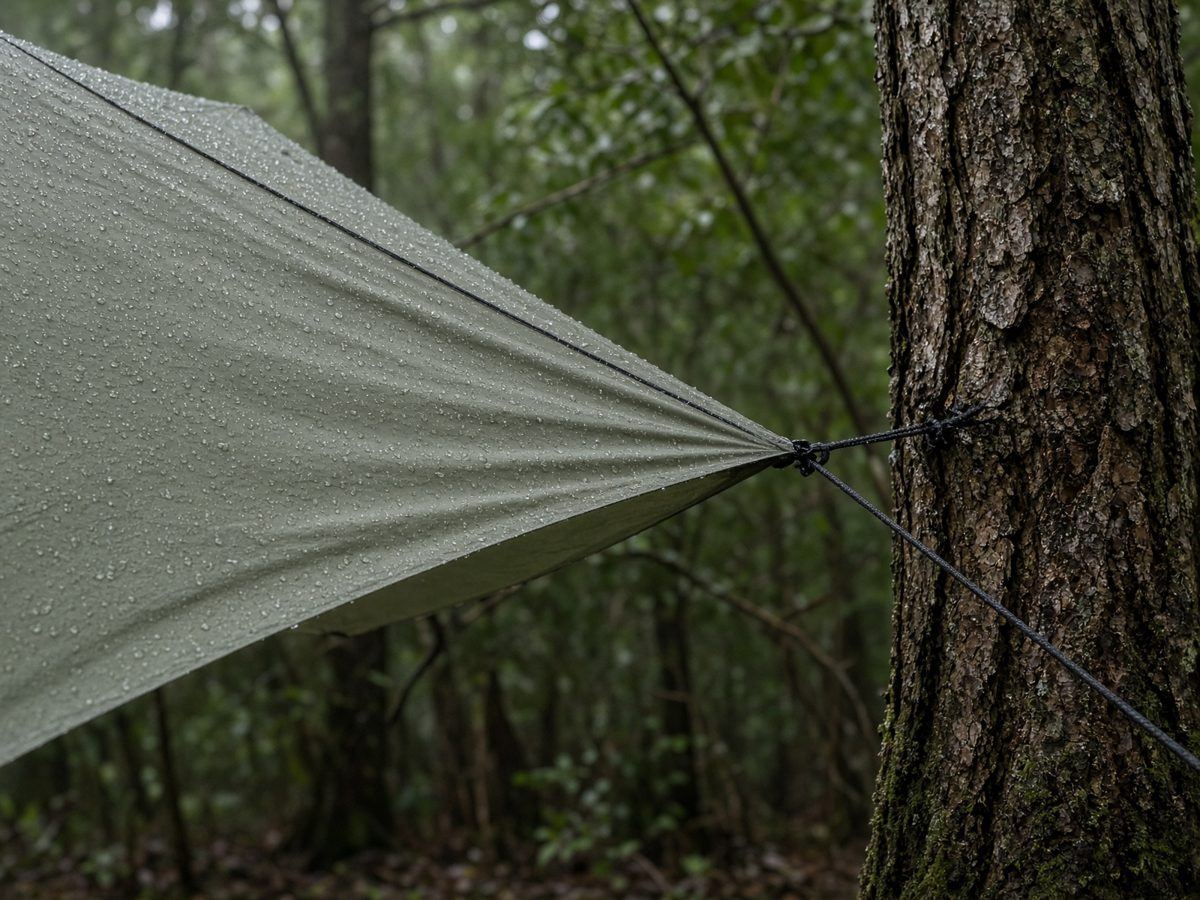 A taut ridgeline is the tarp. The fabric is just the roof.