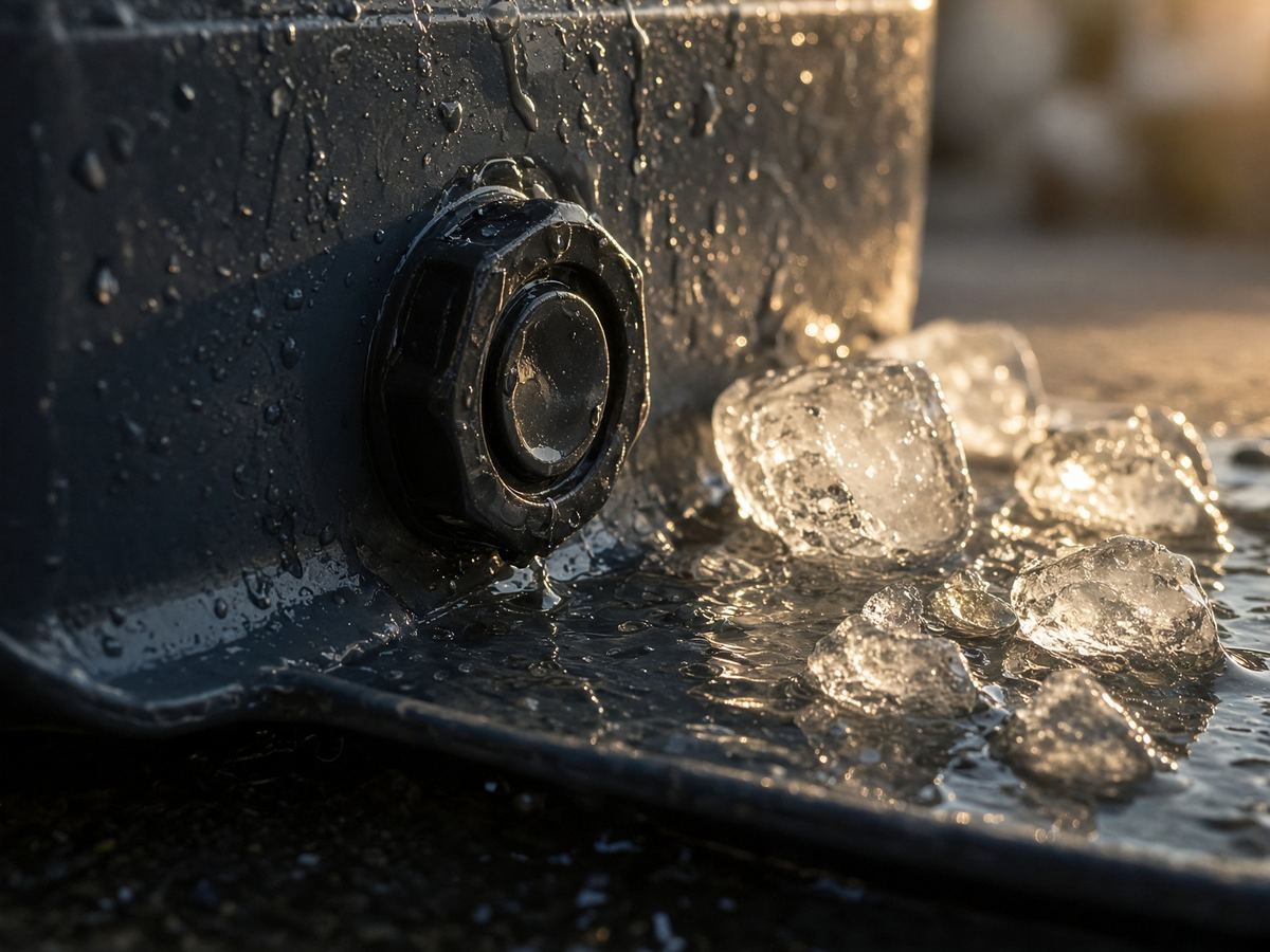 Ice you still have on day two is the cooler. A logo on a picnic table is the ad.