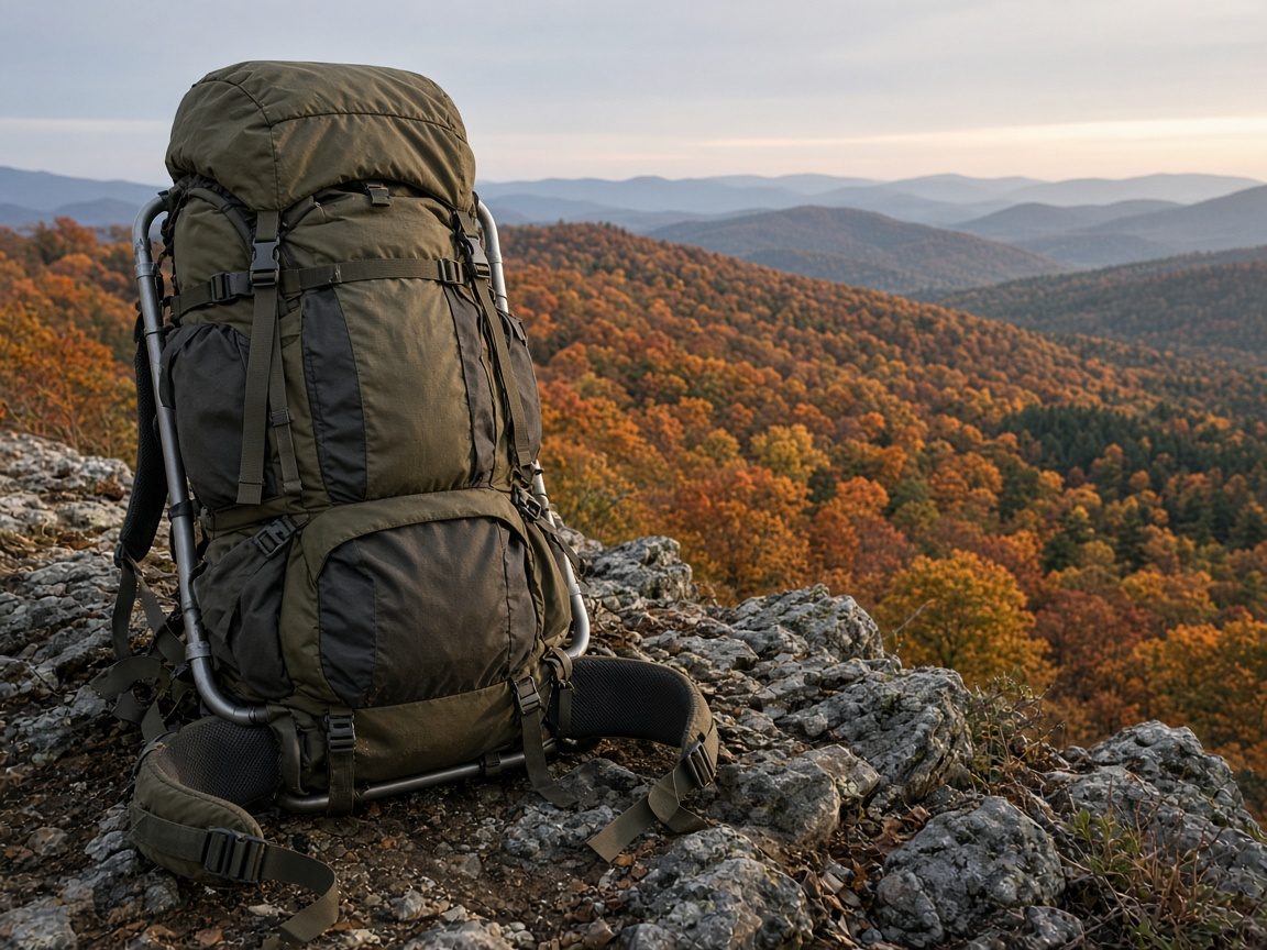 A hip belt on the hips is the pack. A 5000-cubic-inch cathedral is the ad.