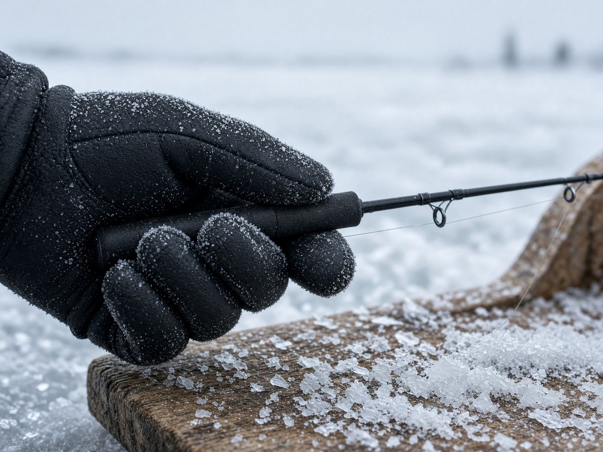 A glove you can close on a jig is the product. A 200-gram sticker is the ad.