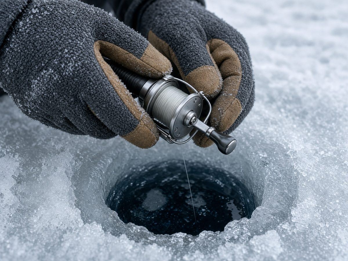 A small spool you can palm with gloves is the reel. A summer 4000 is not.