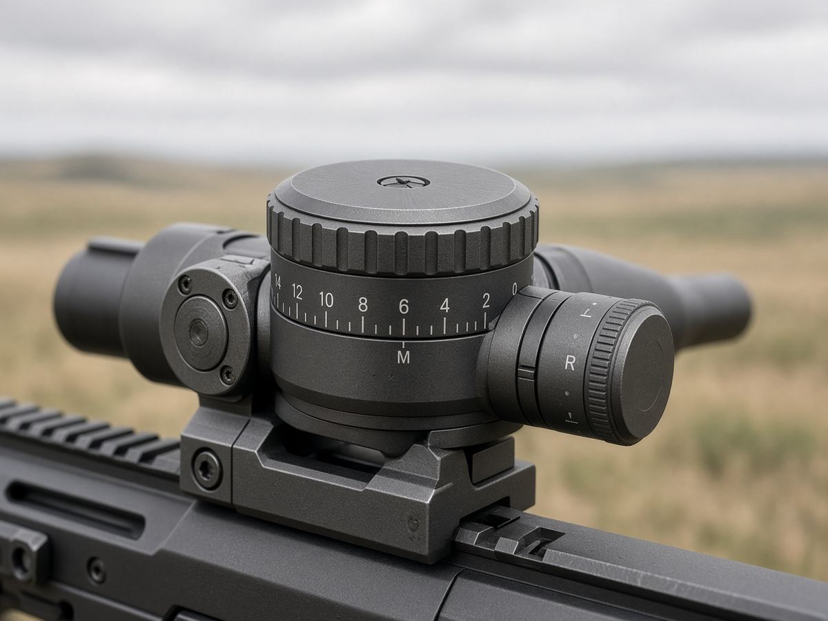 Turrets you can read with cold fingers are the scope. A huge max-magnification sticker is the ad.