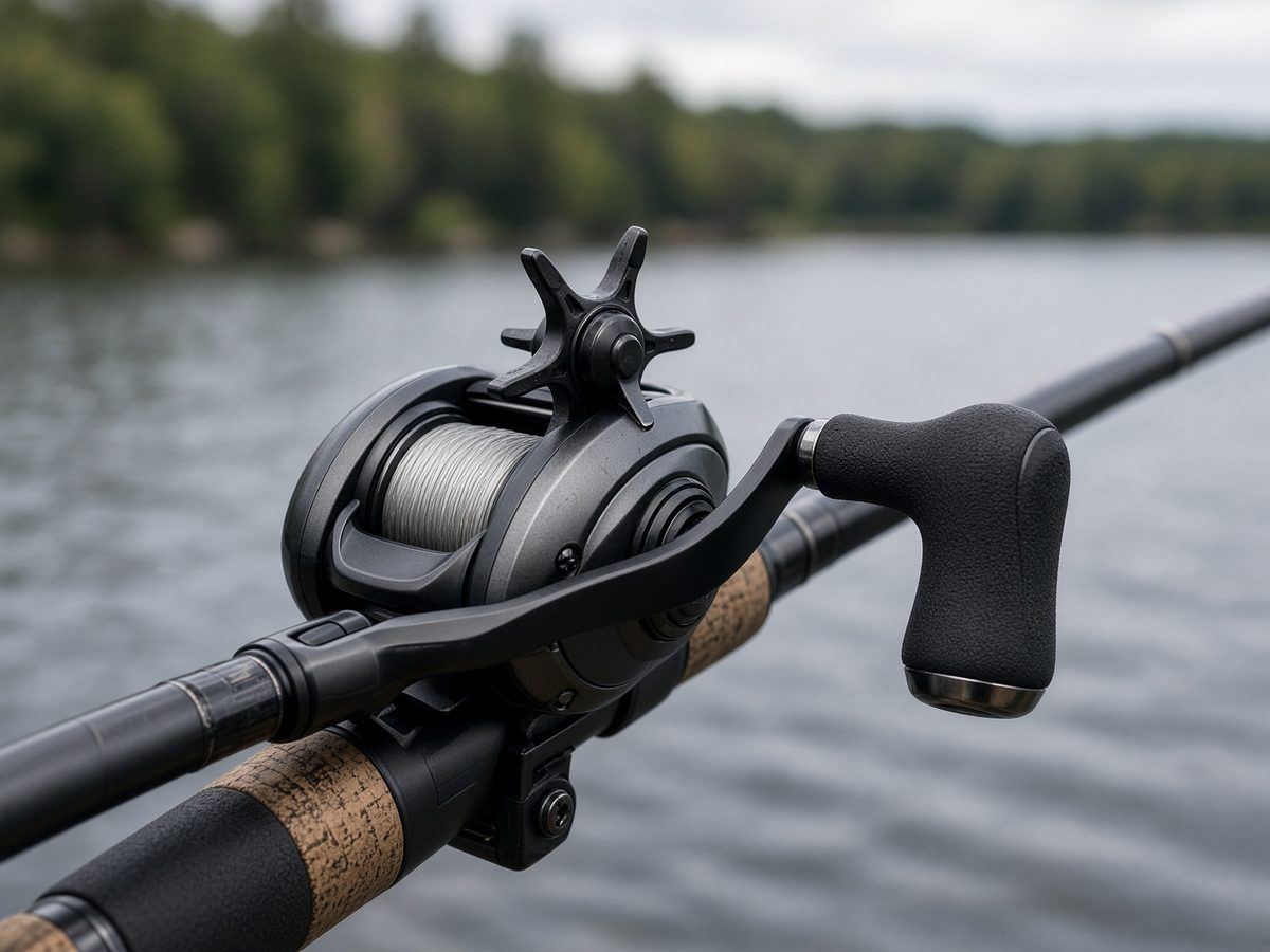 A power handle and a drag that starts smoothly are the reel. Max-drag on the box is the ad.