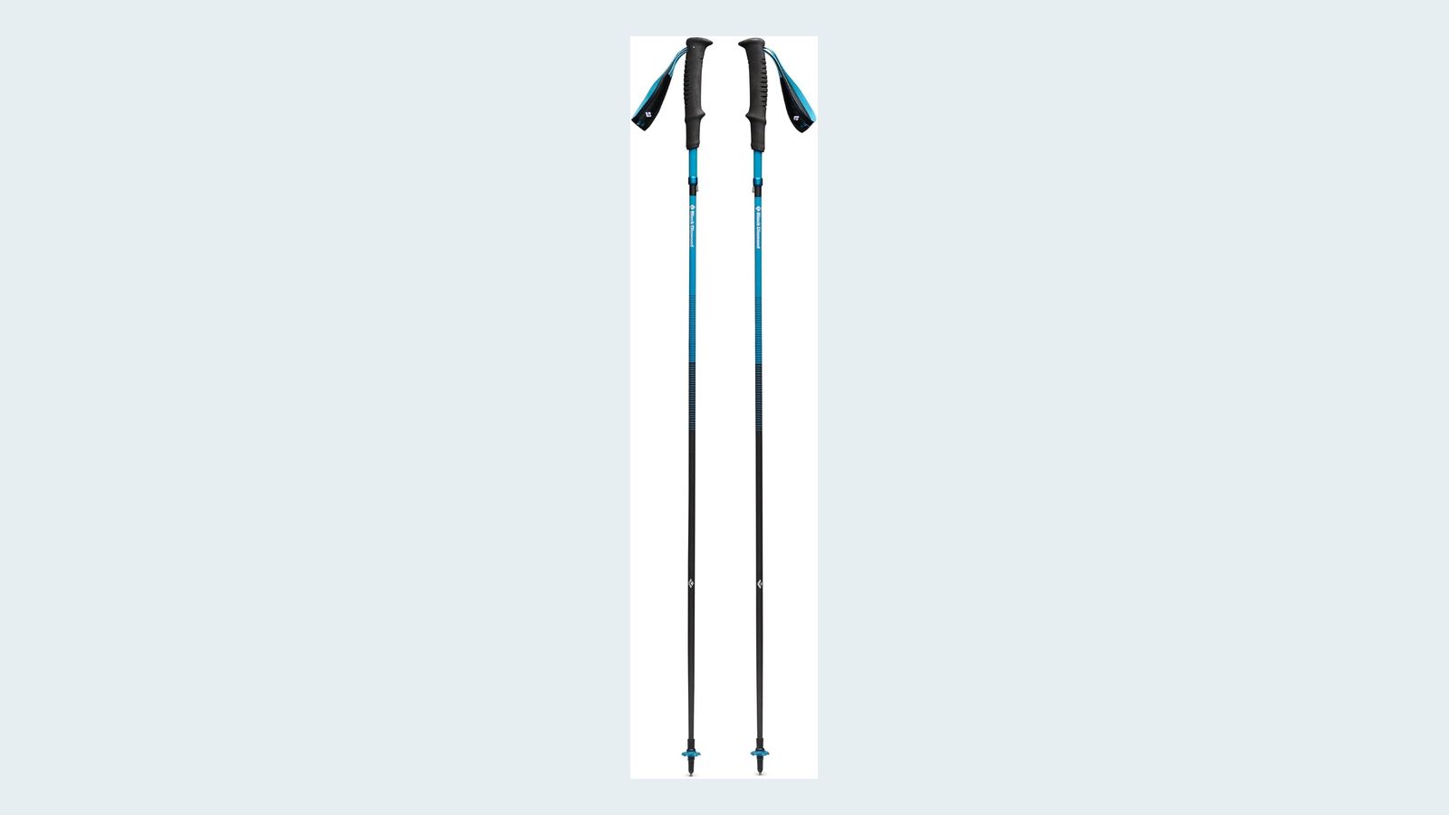 Black Diamond Distance Carbon Z trekking poles, Ultra Blue, 125 cm, folded