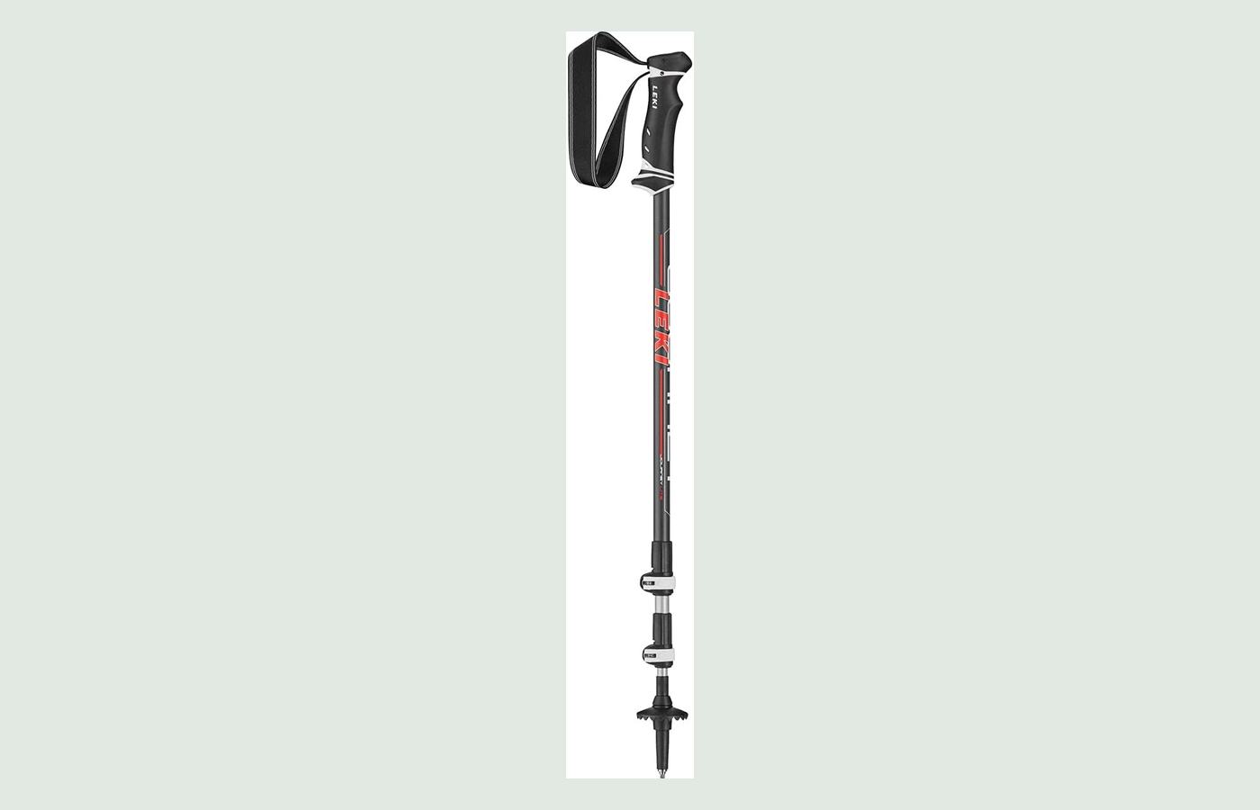 LEKI Journey Lite adjustable trekking poles, extended as a pair.