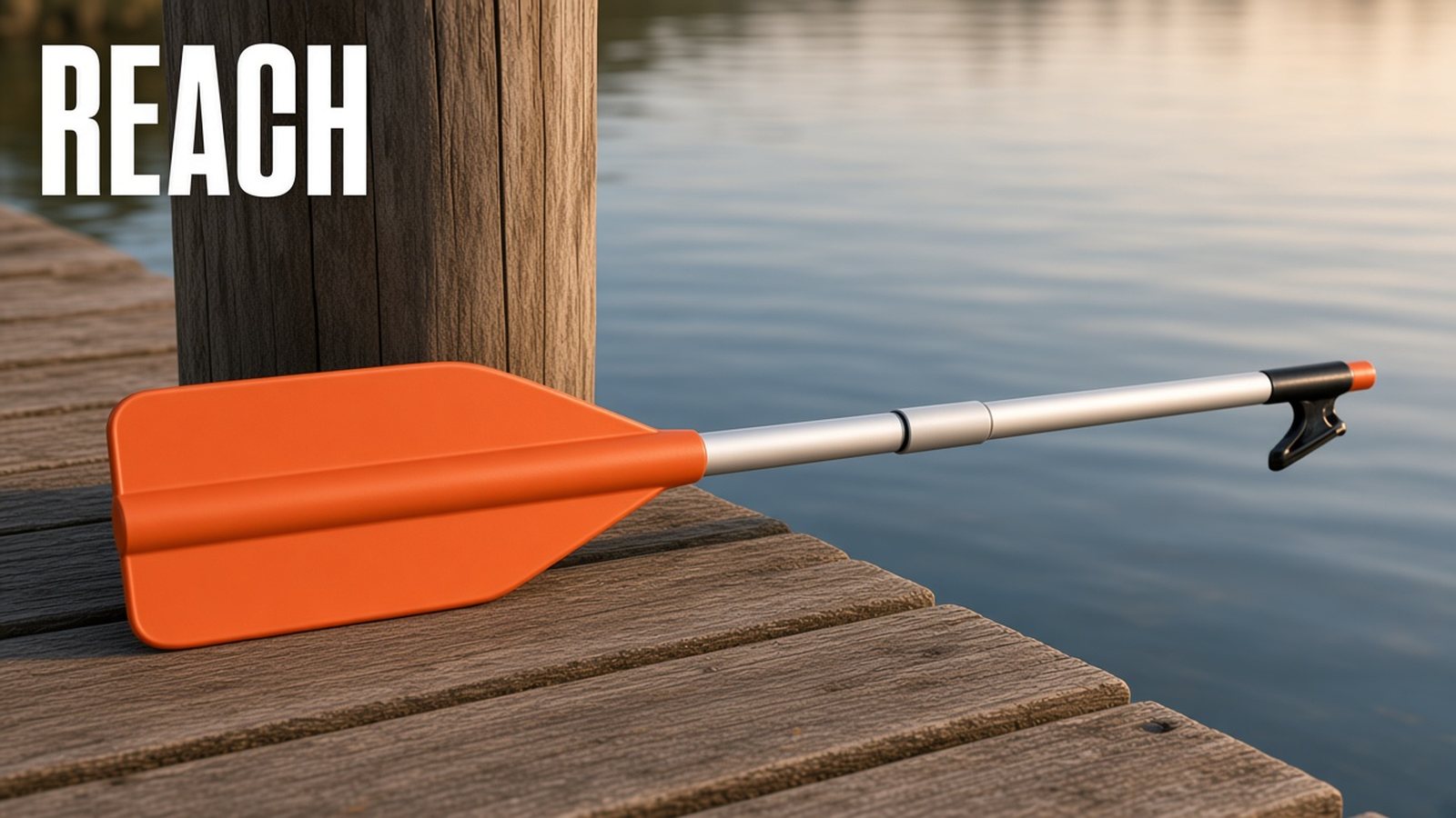Davis telescoping paddle and boat hook, model name 4372, on a magazine cover