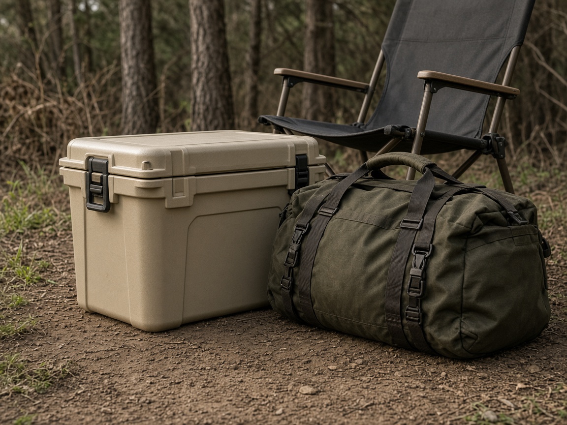 The kit that gets used: cooler, tarp, and a site you can reverse.