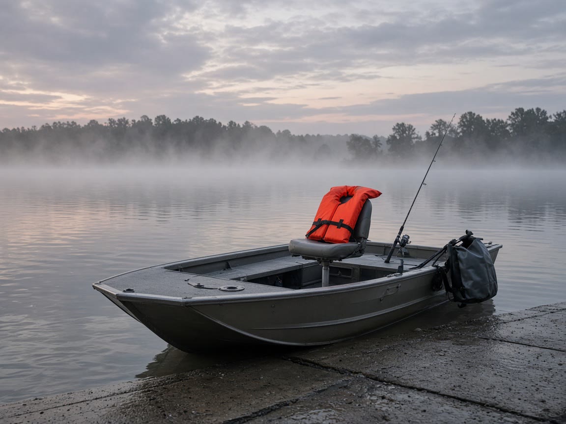 PFD on the seat, dry bag on a cleat, dawn at a quiet ramp. The new rod can wait.