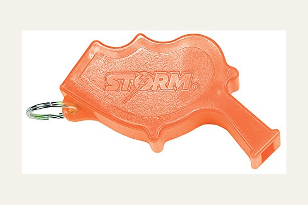 Orange Storm safety whistle, model STORM-SFTW0053.