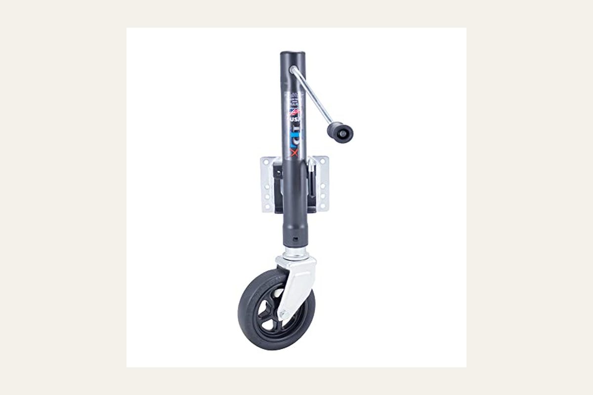 Dutton-Lainson DLX swivel trailer jack, part 22210, with a slotted wheel.