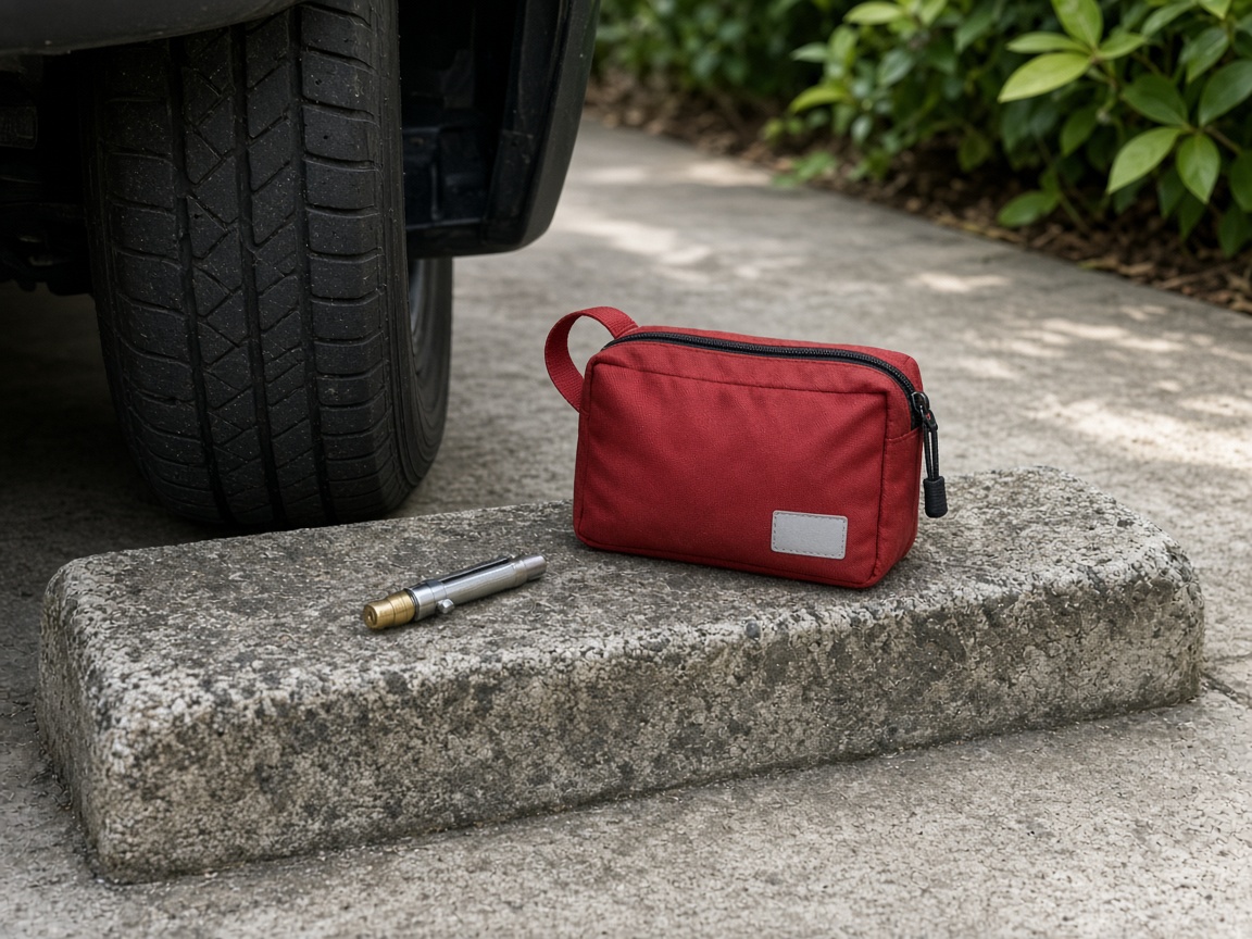 Write the tire number in the driveway. The lot is too late for a soft spare.