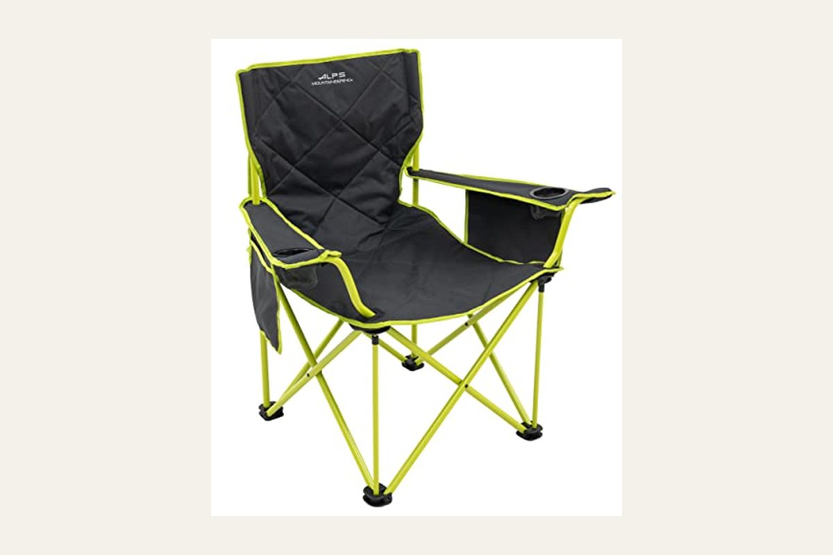 ALPS Mountaineering King Kong camp chair in charcoal and citrus, model 8140348.