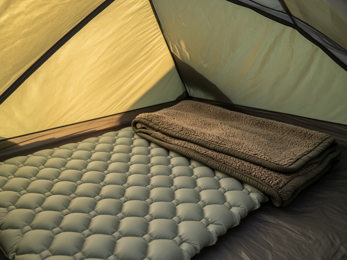 A blanket is a layer. Winter still wants a pad under you and a bag around you.