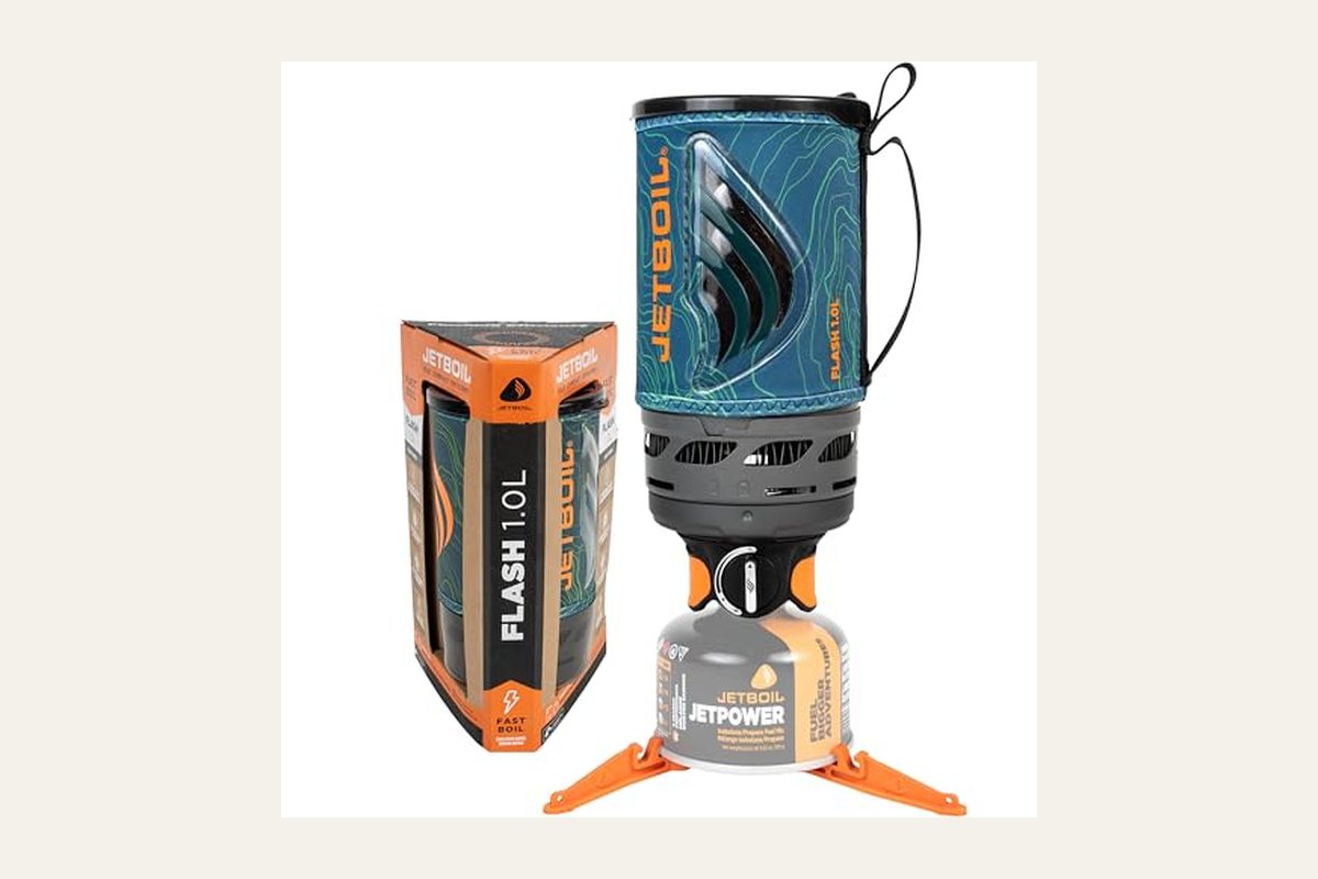 Jetboil Flash 1.0 liter stove in Ocean Topo, model FLOT3