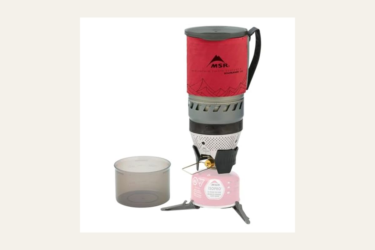 MSR WindBurner personal stove system, model 14047, pot and burner.