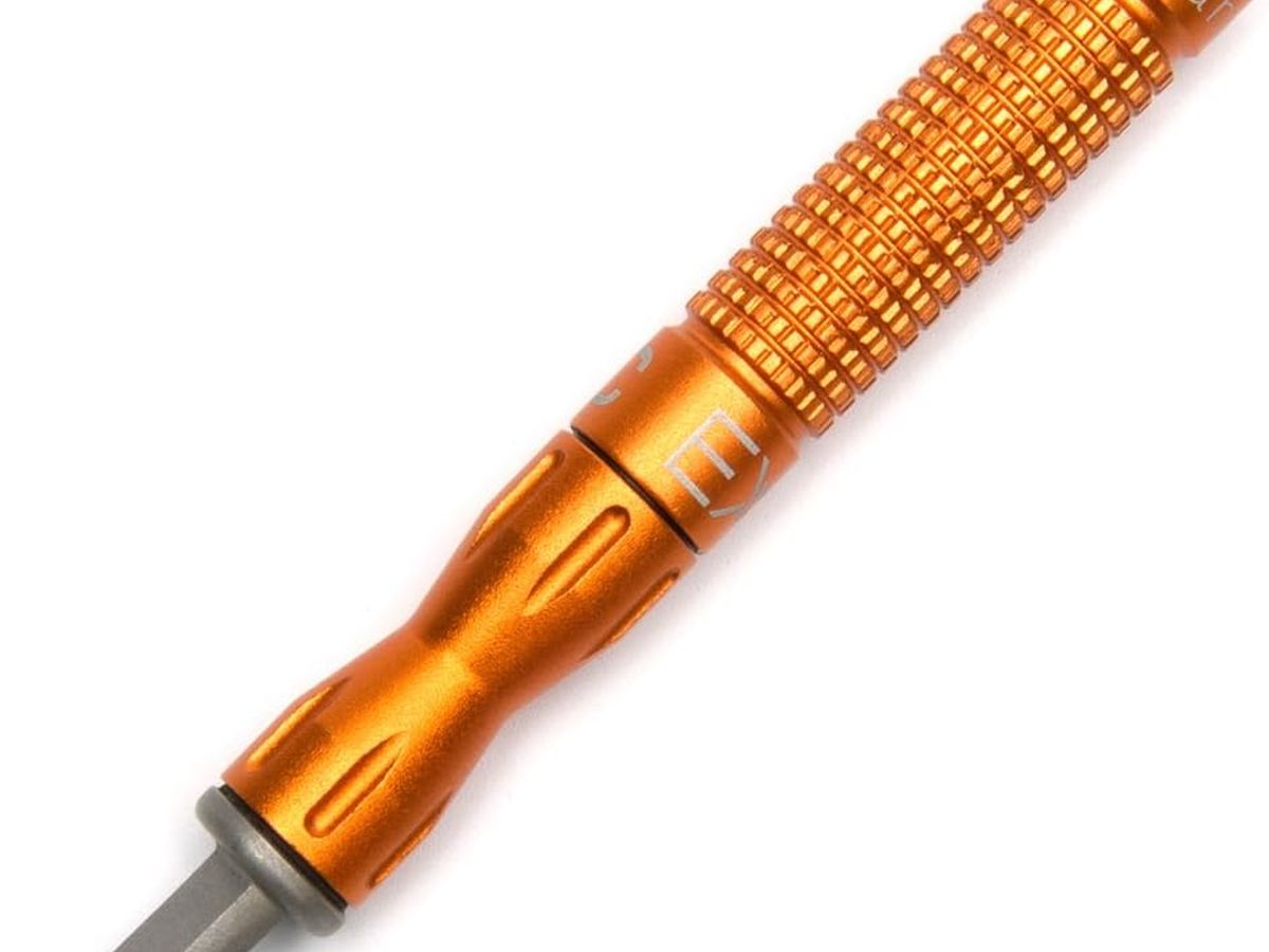 Exotac nanoSTRIKER blaze orange ferrocerium fire starter.