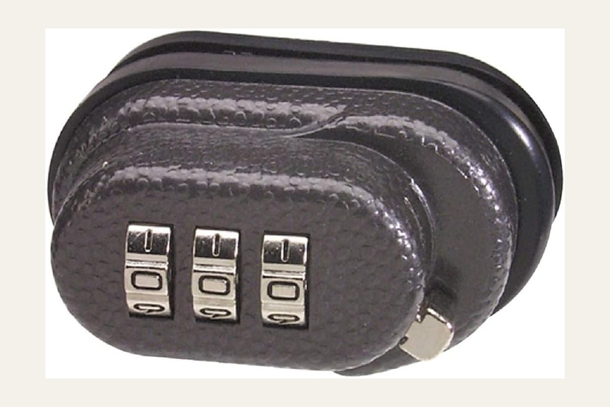 Master Lock 94DSPT gray combination trigger lock, no firearm.