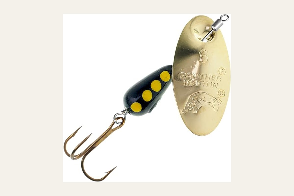 Panther Martin inline swivel spinner in gold, model PMISR_4_G, size 4.