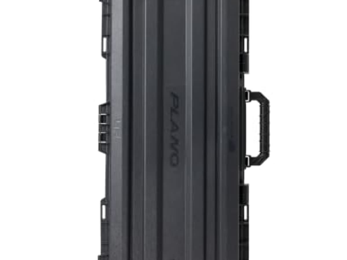 Plano All Weather AW2 42-inch case. A single-rifle hard case with a seal and foam you pluck. The rifle stays at a licensed dealer.