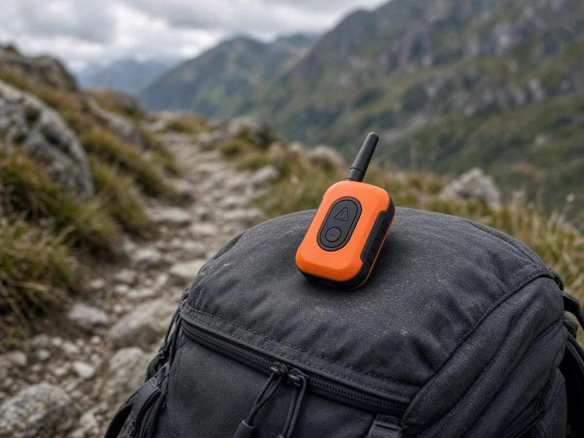 Antenna up, clear view of sky. A buried pack pocket is a beacon that cannot see satellites.