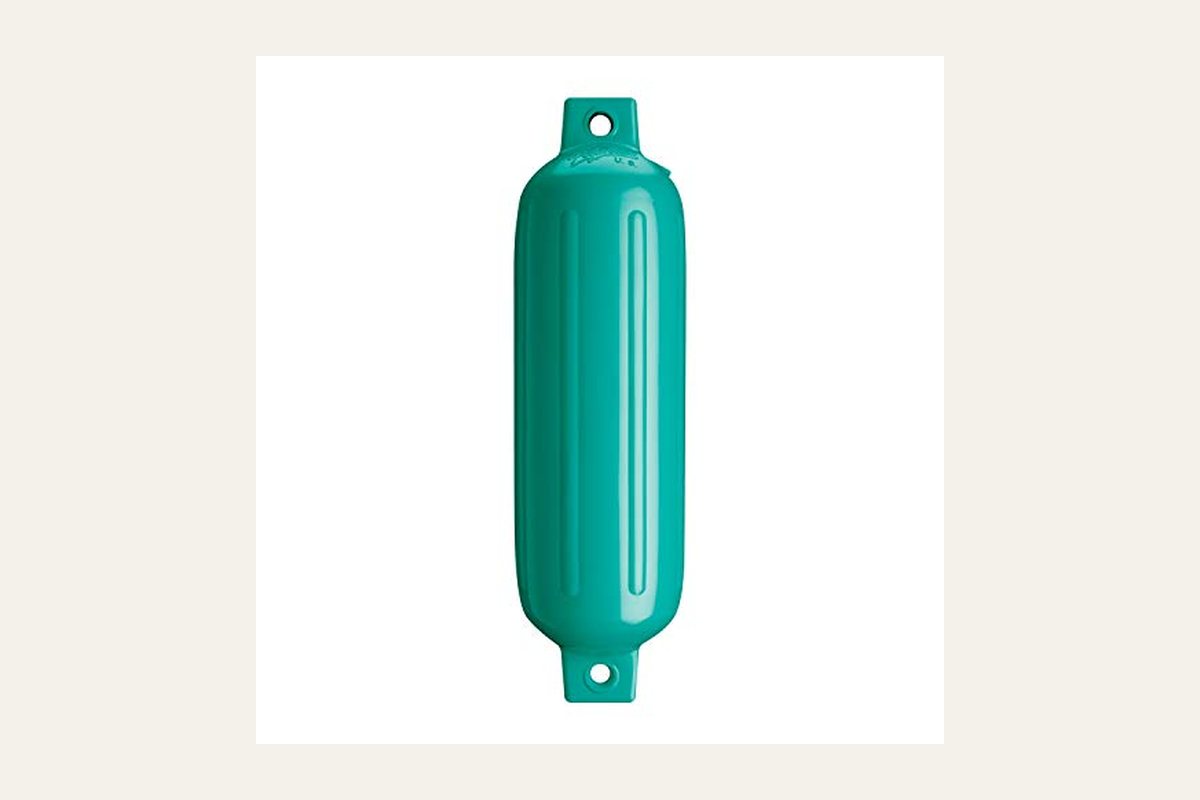 Polyform G-4 teal boat fender, model 4954067
