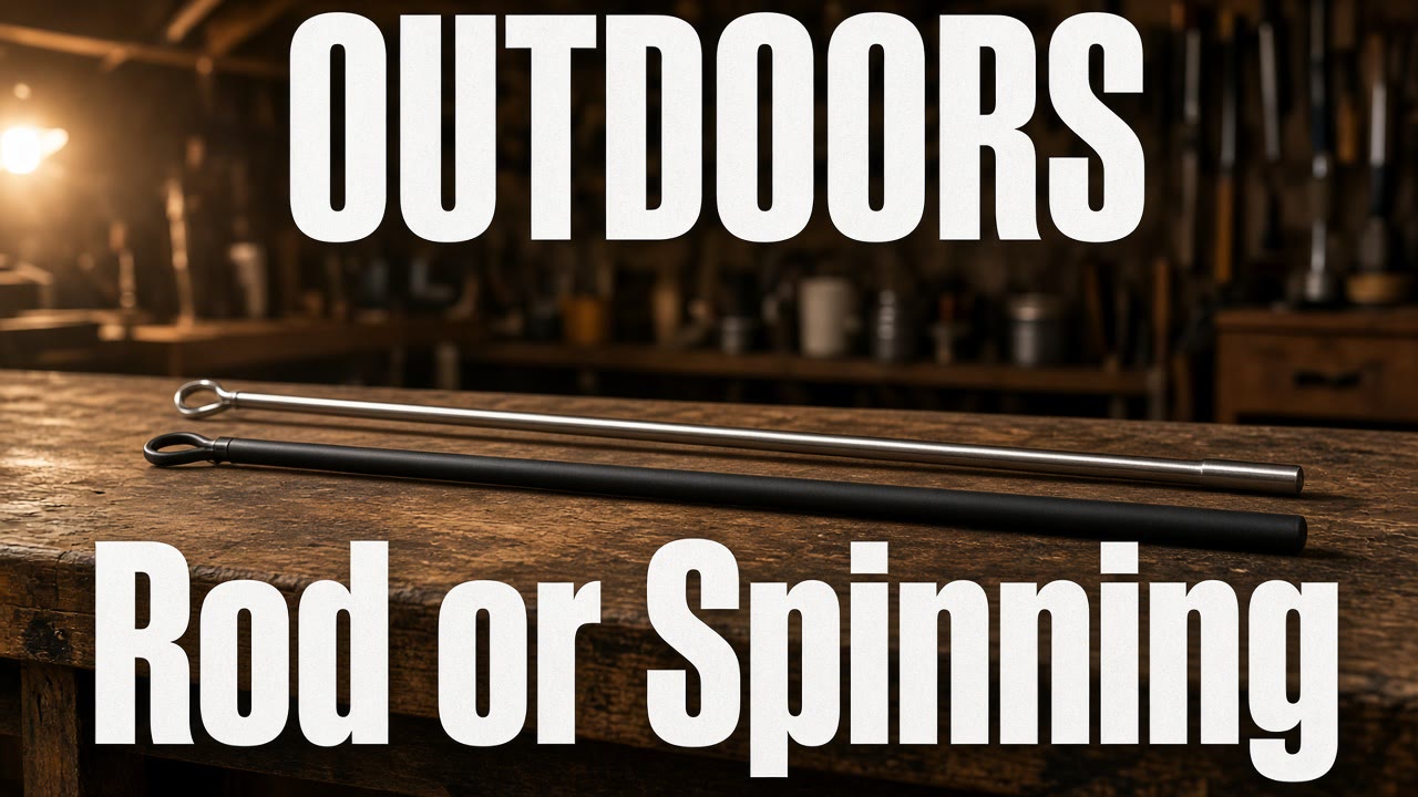 Two cleaning rods on a magazine cover with the headline Rod or Spinning