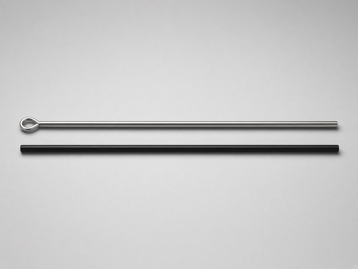 Two cleaning rods on a plain background, no firearm.