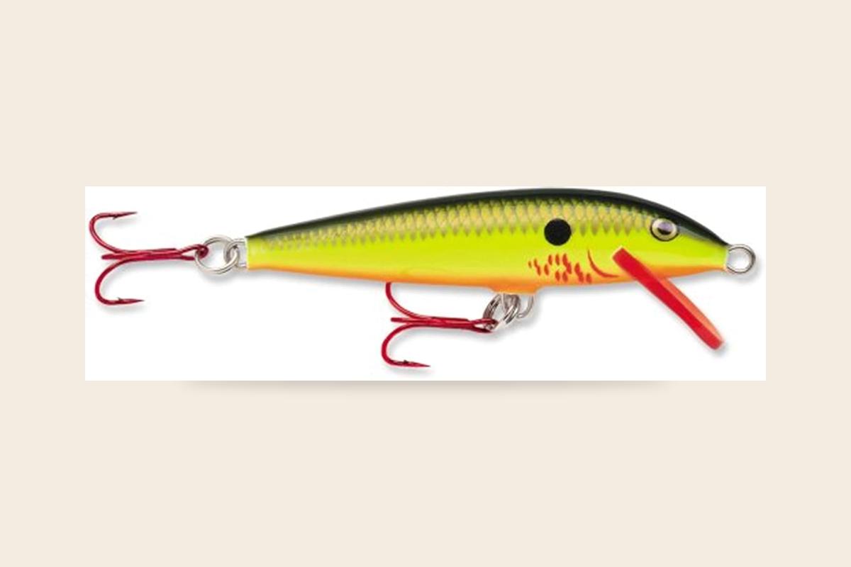 Rapala Original Floater 09 in Bleeding Hot Olive, model F09BHO