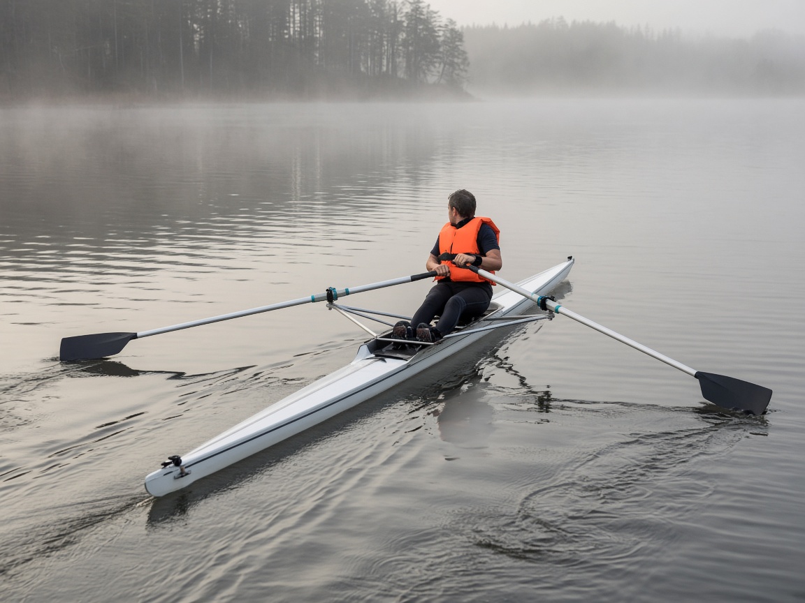 A quiet stretch, oars you can still square, a vest you left on.