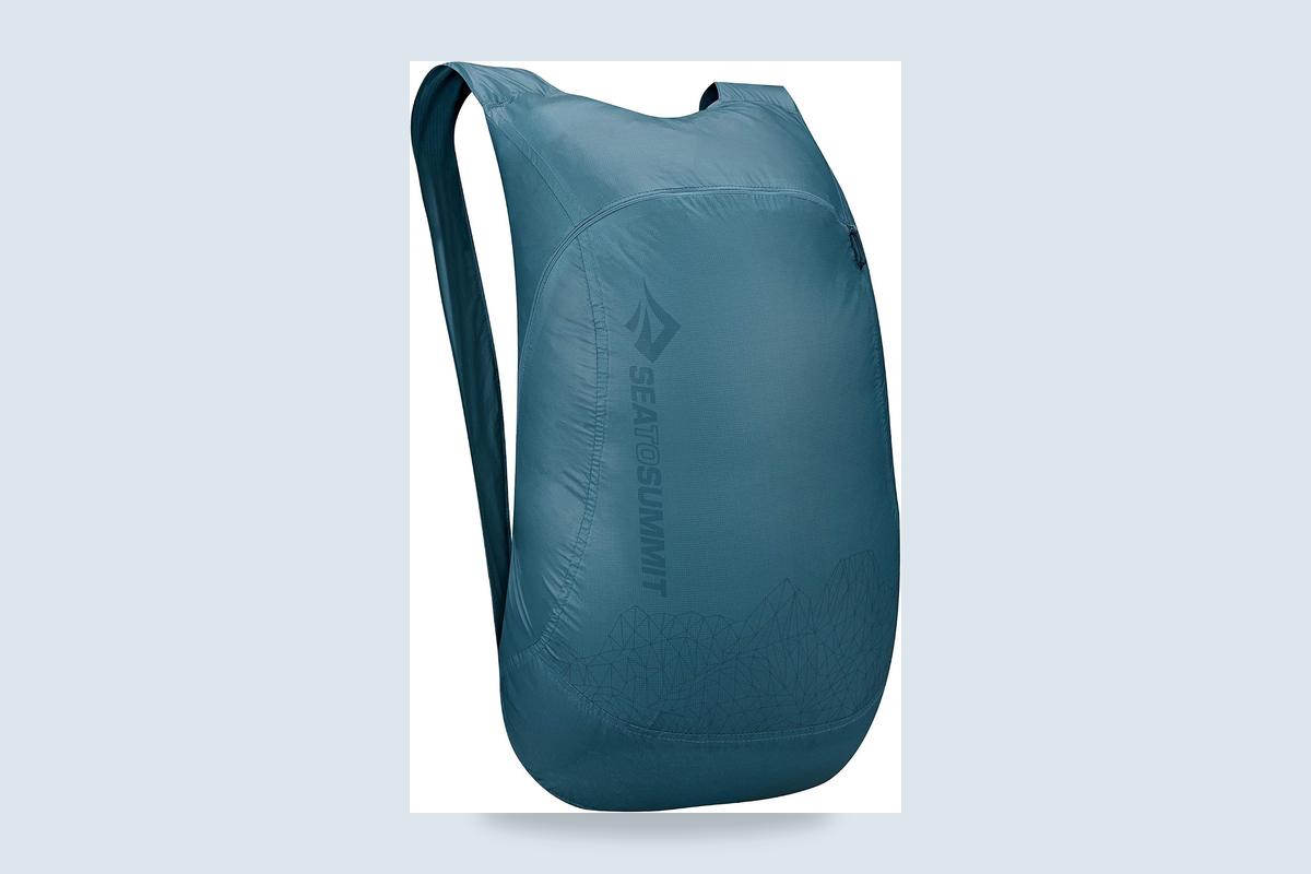Sea to Summit Ultra-Sil Nano day pack in dark blue, packed small