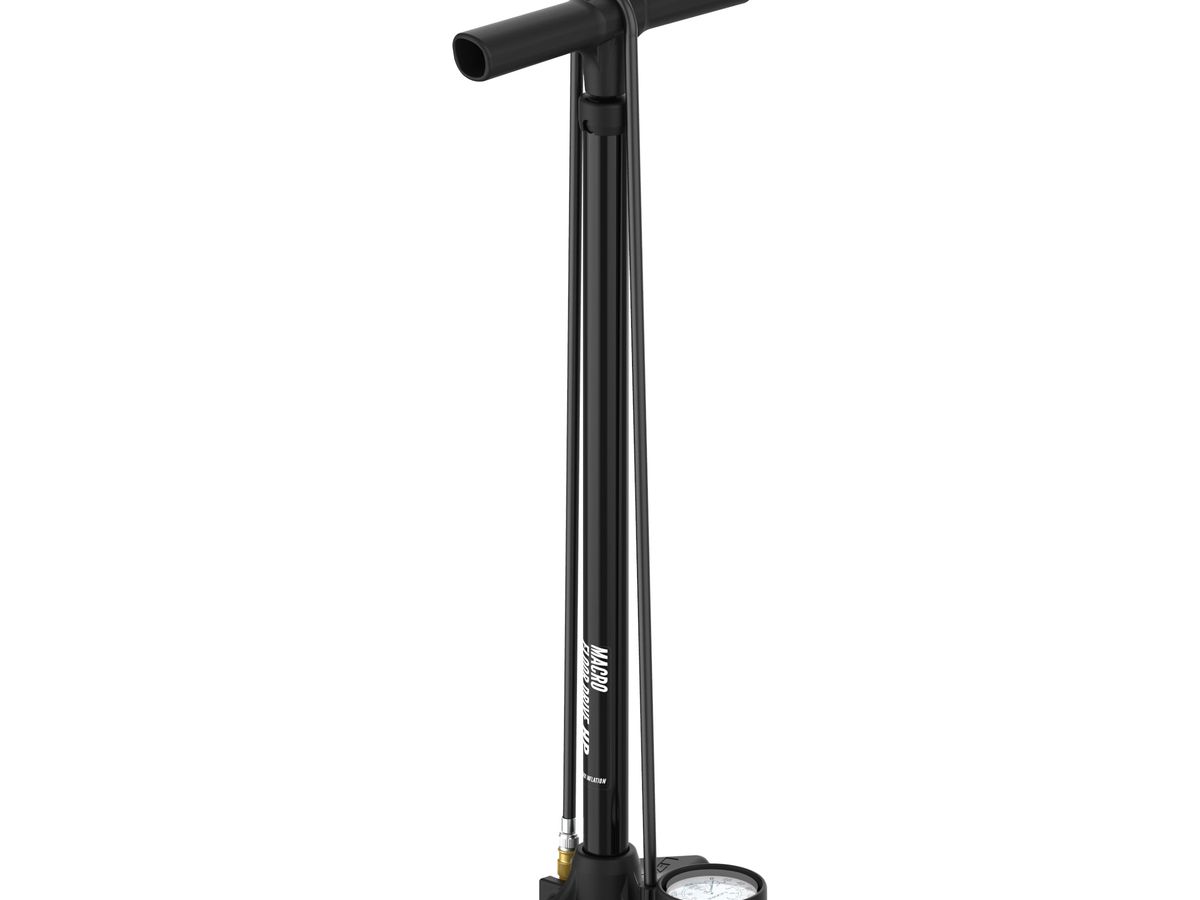 Lezyne Macro Floor Drive floor pump with an analog gauge and ABS chuck.