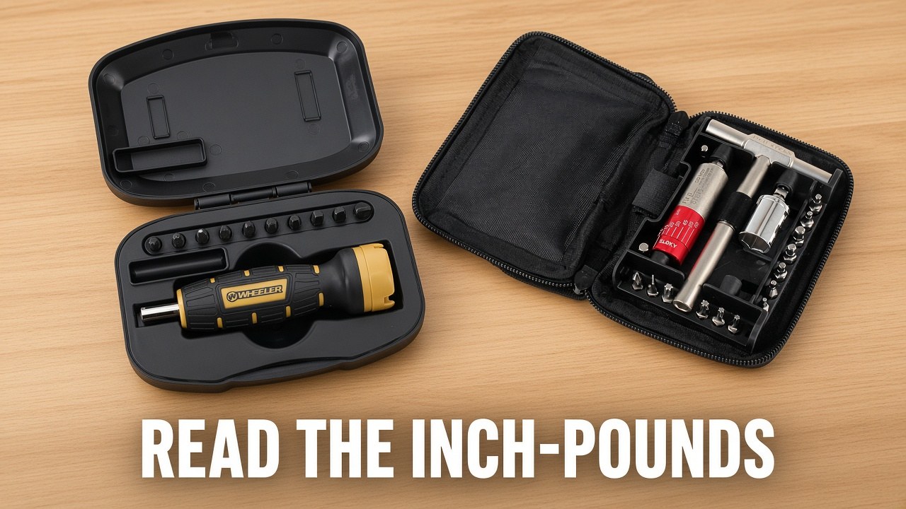 Wheeler digital F.A.T. Wrench and a Fix It Sticks torque kit, with no firearm